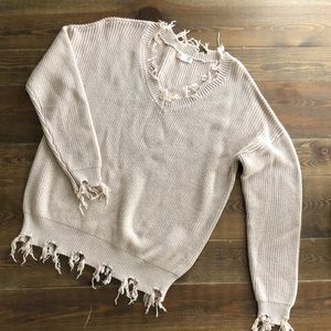 Knit Fringe Sweater